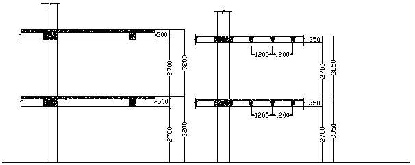 Mặt cắt ngang c&ocirc;ng tr&igrave;nh sử dụng s&agrave;n c&oacute; dầm v&agrave; s&agrave;n &ocirc; cờ