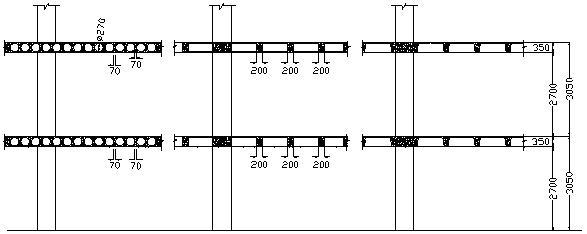 Mặt cắt ngang c&ocirc;ng tr&igrave;nh sử dụng s&agrave;n rỗng v&agrave; s&agrave;n &ocirc; cờ