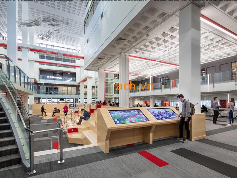 Sử dụng sàn ô cờ ở thư viện